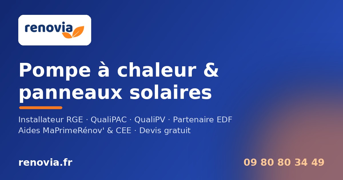 Logo RENOVIA - Installateur RGE panneaux solaires PARIS