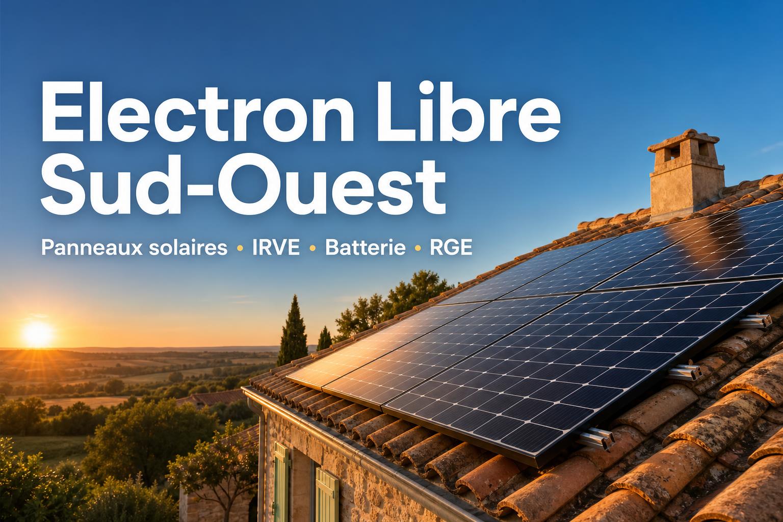 Logo E.I Electron libre SO - Installateur RGE panneaux solaires SAINTE MARTHE